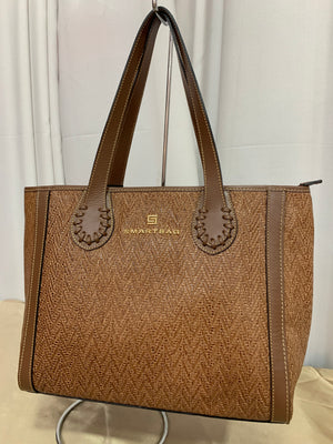 BOLSA COURO CARAMELO/MARROM