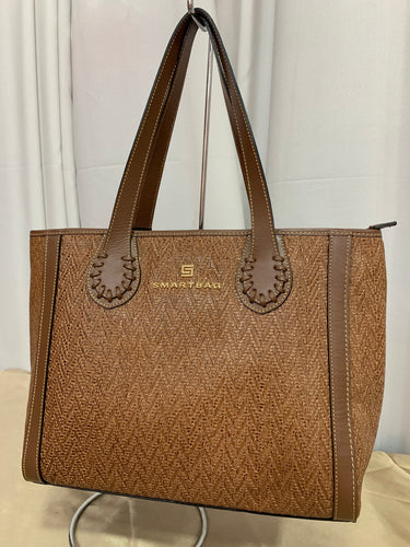 BOLSA COURO CARAMELO/MARROM