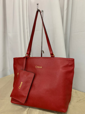 BOLSA COURO CEREJA