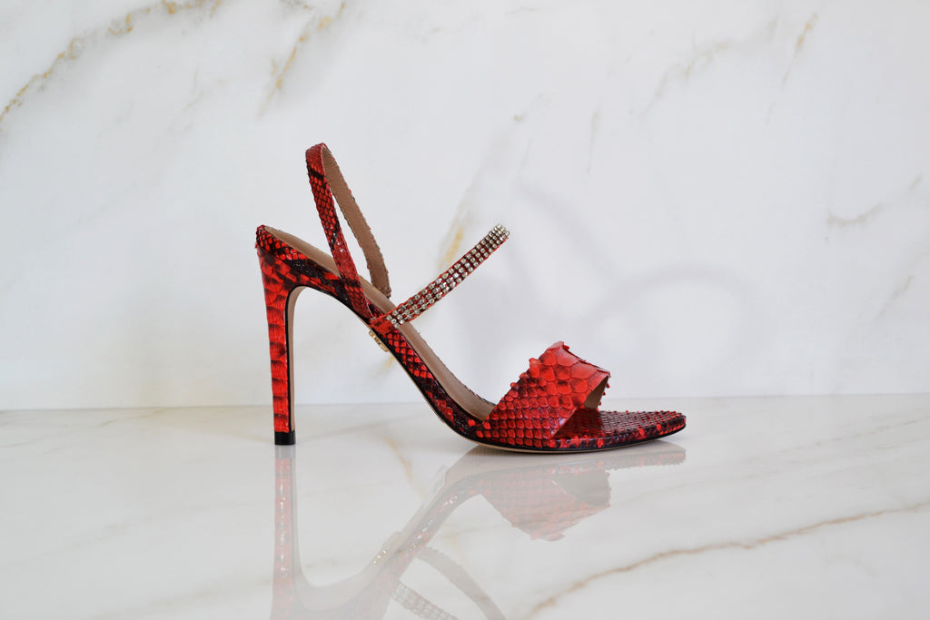 Nina Sandal Python Crystals